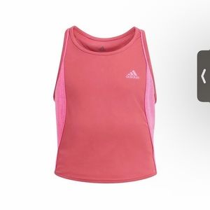 Adidas Youth Girls` Pop Up Tennis Tank Wild and Screaming Pink